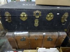 Steamer trunk and another trunk (2)