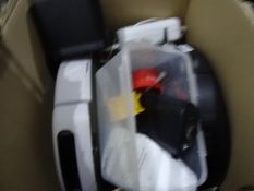 Two robot circular hoovers and attachments (1 box)  Condition ReportThe make and model numbers are