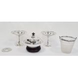 Electroplated items to include electroplated and glass ice bucket, etc (1 box)