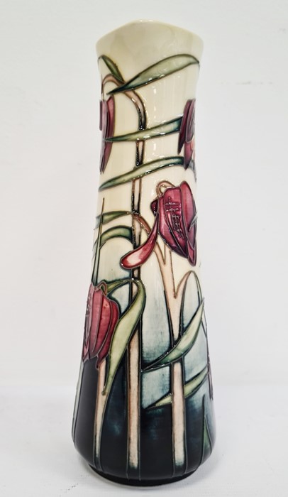 Moorcroft ewer, cream ground with pink fritillary, signed ‘Philip Gibson 2001’, 24cm high - Image 4 of 6