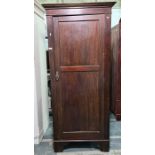 Early 20th century single door wardrobe on bracket feet, 85cm x 190cm