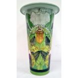 Dennis Chinaworks vase, flared rim 'Bearded Iris', designed by Sally Tuffin, signed ‘S.T.Des and HW’
