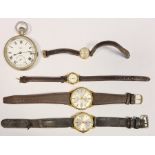 Gent's Seiko Sportsmatic rolled gold and stainless steel wristwatch,  a lady's Sekonda gold-coloured