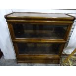 Globe Wernicke-style oak two-section bookcase, 86cm x 87cm  Condition ReportThe depth is approx