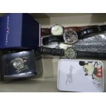 Disney watch with Mickey Mouse to the dial, in tin box, a Tommy Hilfiger gent's wristwatch with