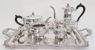 Electroplated five-piece tea service