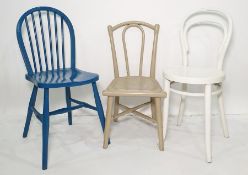 Five assorted painted chairs (5)