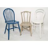 Five assorted painted chairs (5)