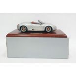 Gwilo model of Porsche Boxster 1/18 scale in heavy cast metal, with opening doors and bonnet, boxed