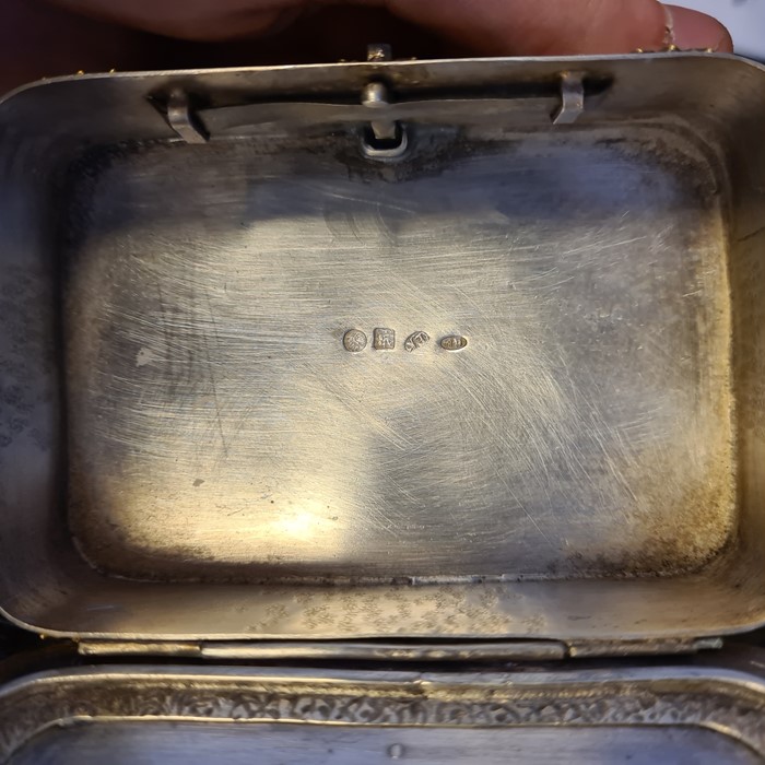 Russian silver and painted porcelain presentation box (1908-1926) with inscription to the lid 'In - Image 11 of 17