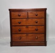Late 19th/early 20th century chest of two short over three long drawers, on plinth base, 100cm x