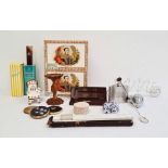 Collection of vintage perfumes in original packaging and seals together with EPNS hip flask, a