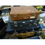 Four assorted suitcases (4)