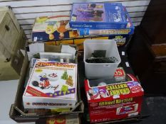 Quantity of toys and games including Stunt Granny, Battleship, Scrabble, puzzles etc.