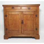 Early 20th century oak sideboard, the rectangular top with moulded edge above two drawers and two