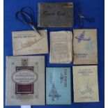 Assorted items to include a pair of scissors, various cigarette cards, etc