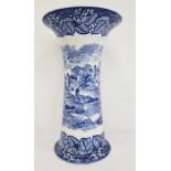 Masons patent ironstone china blue and white flared vase Condition ReportNo obvious visible damage