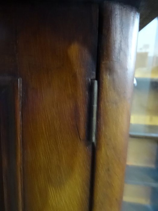 19th century mahogany single-door pot cupboard on plinth base, 38cm x 76cm  Condition Reportsplit to - Image 4 of 6