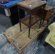 Modern rectangular coffee table, a two-tier side table and a sewing basket (3)