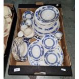 Quantity of Royal Cauldon and Crescent 'Blue Dragon' pattern tableware (1 box)