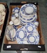 Quantity of Royal Cauldon and Crescent 'Blue Dragon' pattern tableware (1 box)