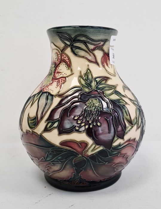 Moorcroft baluster-shaped vase (seconds), cream ground decorated with lilies, date cypher for - Image 2 of 6