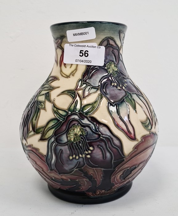 Moorcroft baluster-shaped vase (seconds), cream ground decorated with lilies, date cypher for - Image 3 of 6