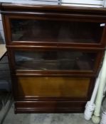 20th century mahogany sectional bookcase, 86cm x 115cm