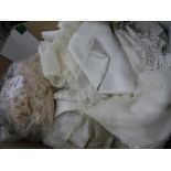 Assorted vintage costume, box of brand new Pashminas in original sealed packing, assorted table