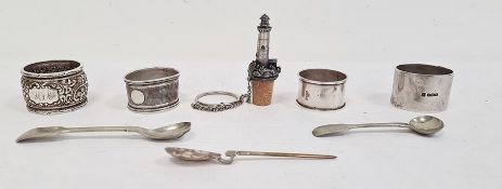 Silver Corinium spoon to commemorative the Queen's Silver Jubilee, an ornate silver bell-shaped