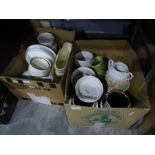 Large quantity of ceramic plant pots and holders (4 boxes)