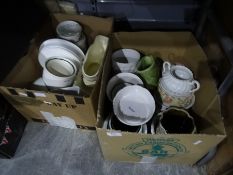 Large quantity of ceramic plant pots and holders (4 boxes)