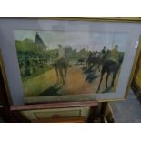 Large quantity of framed prints including after Degas (1 box)