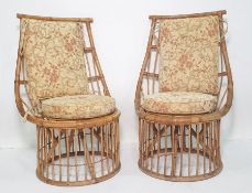 Two bamboo conservatory type chairs