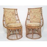 Two bamboo conservatory type chairs