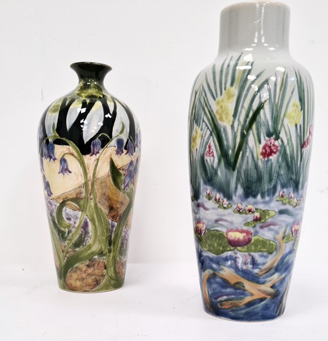 Two Cobridge vases, one with pond decoration, the other with woodland decoration (2) - Image 2 of 6