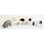 Three resin figures of pigs (3)