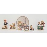 Collection of Goebel porcelain, comprising a first edition Four Seasons plate 'Winter' 1996 and a gr