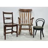 19th century Norfolk chair, a rocking chair and another chair (3)
