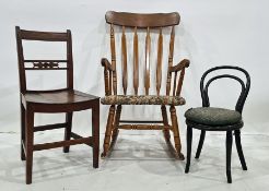 19th century Norfolk chair, a rocking chair and another chair (3)