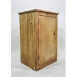 19th century pine low cupboard with single door, 53cm x 81cm