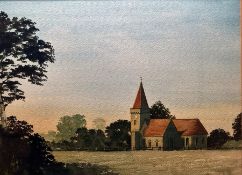 George Laity (20th century school) Watercolour  "St Paul's Church Filleigh", signed and dated 1999