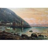 J H Blunt (late 19th century) Oil on canvas  Lynmouth Harbour, signed and dated lower right 85, 59.