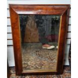 Rectangular mirror with mahogany frame, 40cm x 60cm