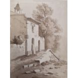 Attributed to School of Peter De Wint (1784-1849)  Collection of nine sepia watercolours   Various