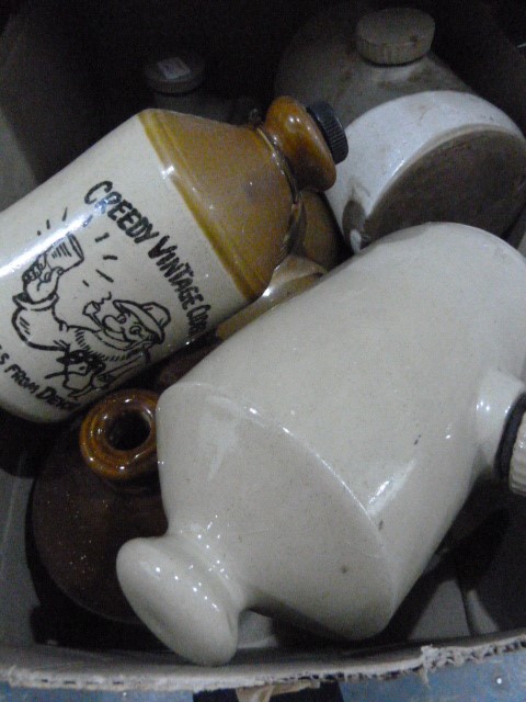 Quantity of stoneware jars, stoneware foot warmers, stoneware flagons, one with B Cotton & Co, The - Image 2 of 3