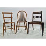 Six assorted miscellaneous chairs to include corner chair, low chair, etc (6)