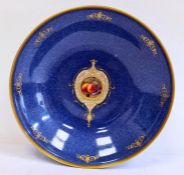 Royal Worcester powder blue ground bowl, printed blue marks, 20th century, shape number 2769,