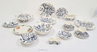 English Ironstone Tableware dinner service with underglaze blue decoration