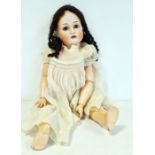 Simon & Halbig bisque headed doll no.403, impressed Germany 62, with sleeping brown eyes, open